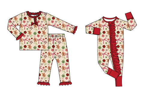 25.8.30 custom each style moq 5eta 4-6week Sibling Sisters bow red baby girl clothes long sleeve pants sets and romper match family design