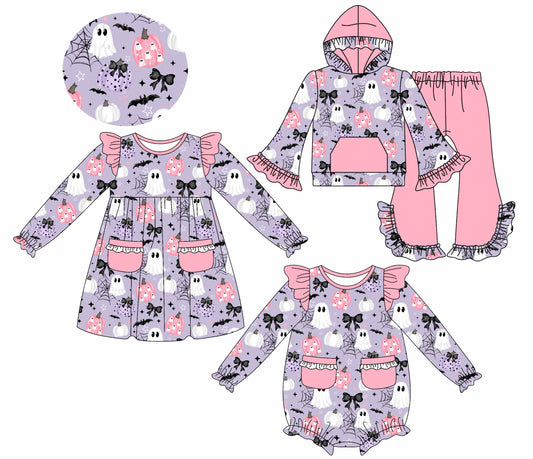 25.8.4 custom each style moq 5eta 4-6week Sibling Sisters bow baby girl long sleeve pants sets and dress and rompers match family design