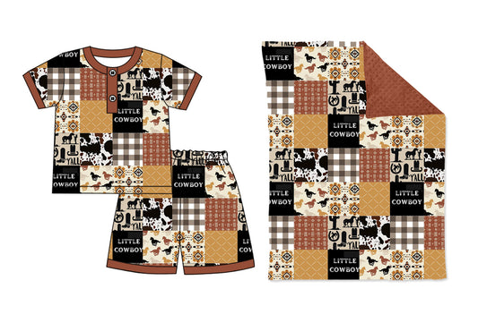 2.15 custom each style moq 5eta 4-6week Sibling Sister boots baby girls short sleeve sets and blanket match design