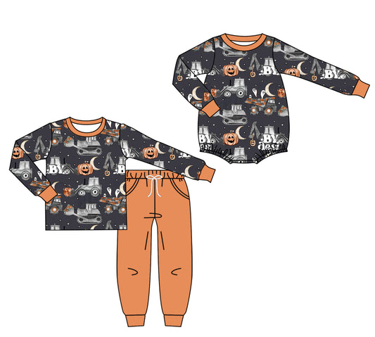 25.7.16 custom each style moq 5eta 4-6week Sibling Sister halloween baby boy long sleeve pants sets and rompers match family design