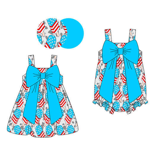 2.25 custom each style moq 5eta 4-6week Sibling Sister ice cream baby girl short sleeve dress and rompers match family design