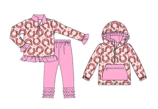 25.9.13 custom each style moq 5eta 6-8week Sibling Sisters love baby girl long sleeve pants sets and top match family design