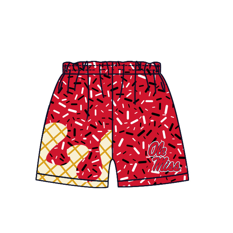 Custom summer teams baby girls clothes team red hooded long sleeve tops and short sleeve top and dress and pants and shorts-25.5.28