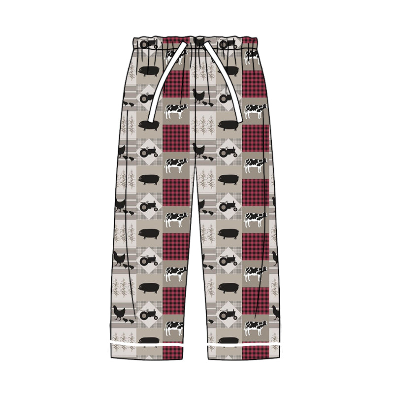 9.25 custom each style moq 5eta 4-6week adult clothes cow hen long pants adult man pants