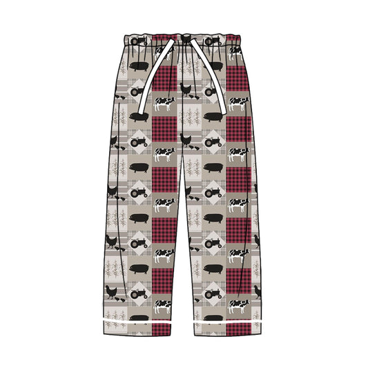 9.25 custom each style moq 5eta 4-6week adult clothes cow hen long pants adult man pants
