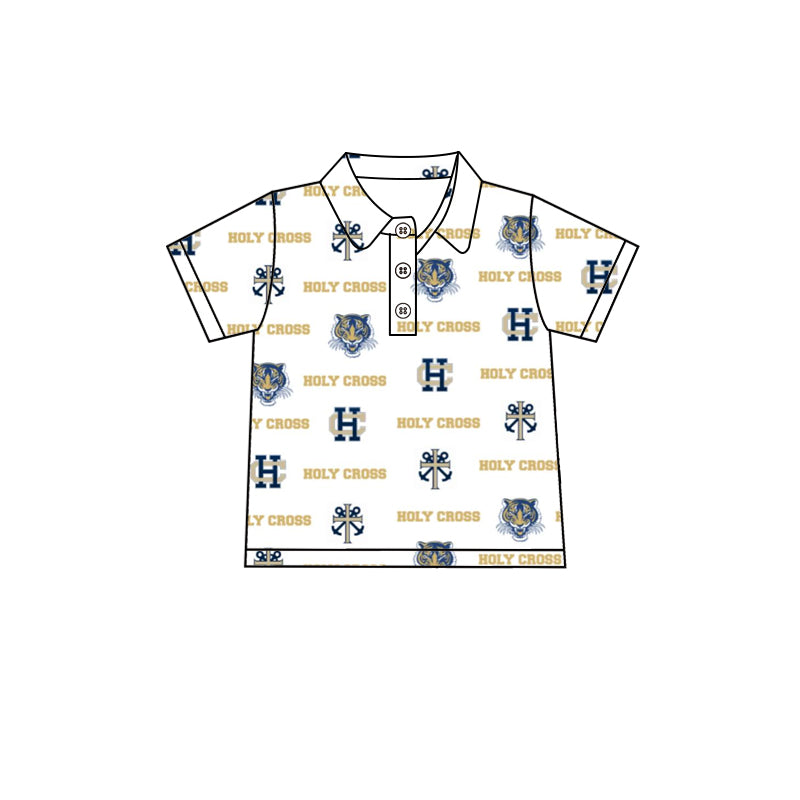 Custom moq 5 mix size milk silk eta 6-8weeks summer team blue baby girls clothes team sleeveless Maroon Letter Team Summer Series  Tiger Gold