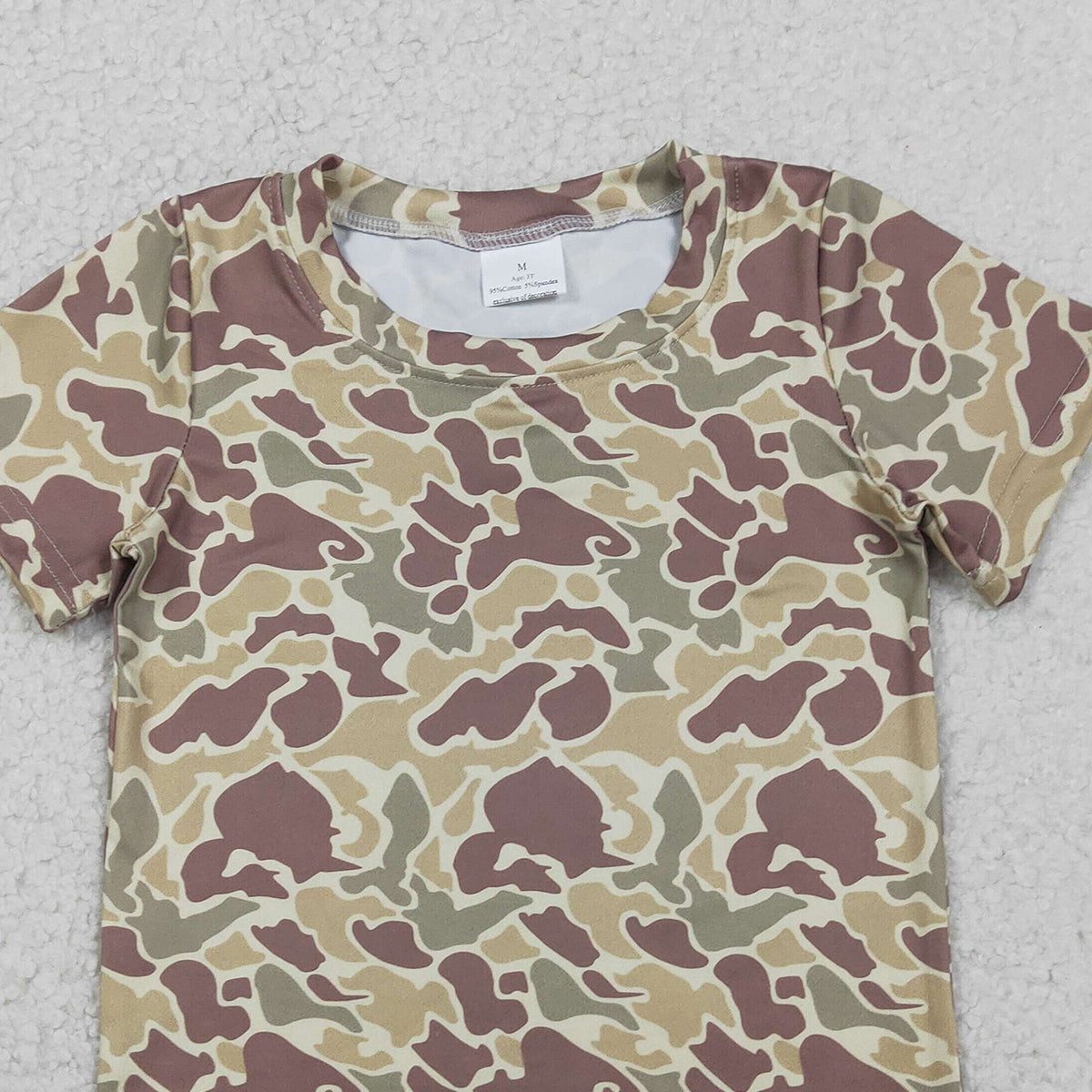 RTS NO MOQ BT1713 Baby Boys Short Sleeve Southern Khaki Camouflage T-shirt Toddler Boys Casual Cotton Top
