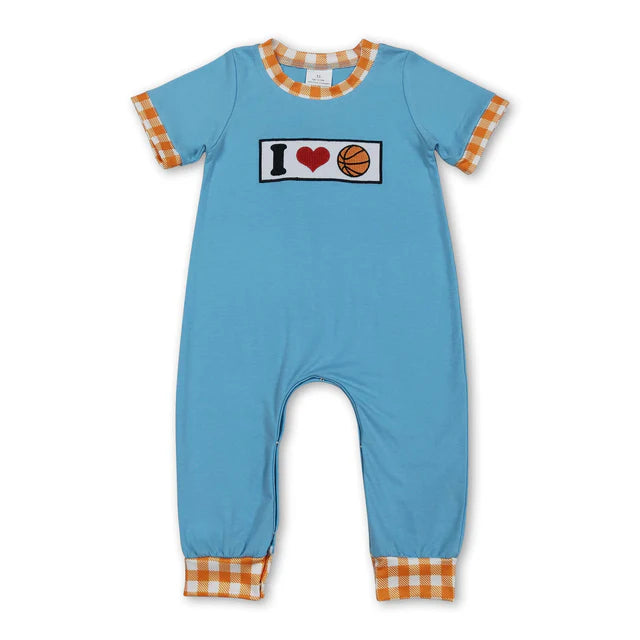 RTS NO MOQ Sibling Baby Boys Team Footie Rompers