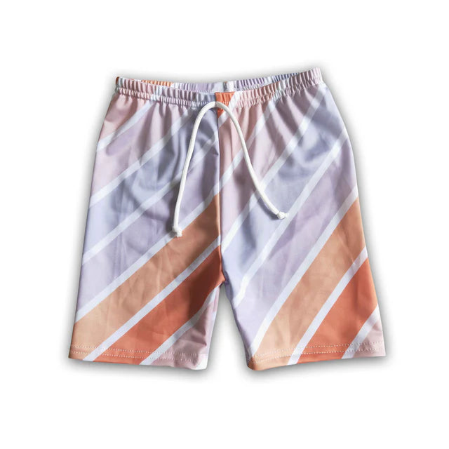 RTS NO MOQ（In Stock)Baby boys colorful stripe swimsuits trunks