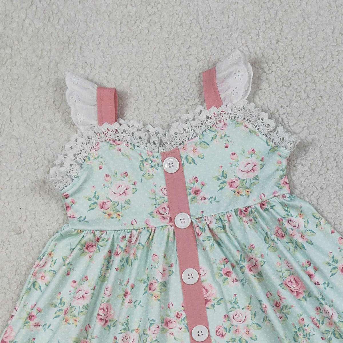 RTS NO MOQ GSSO3036 Baby Girls Colorful Flowers Button Tunic And Ruffle Shorts Outfit Set Cute Baby Girl Clothing Set