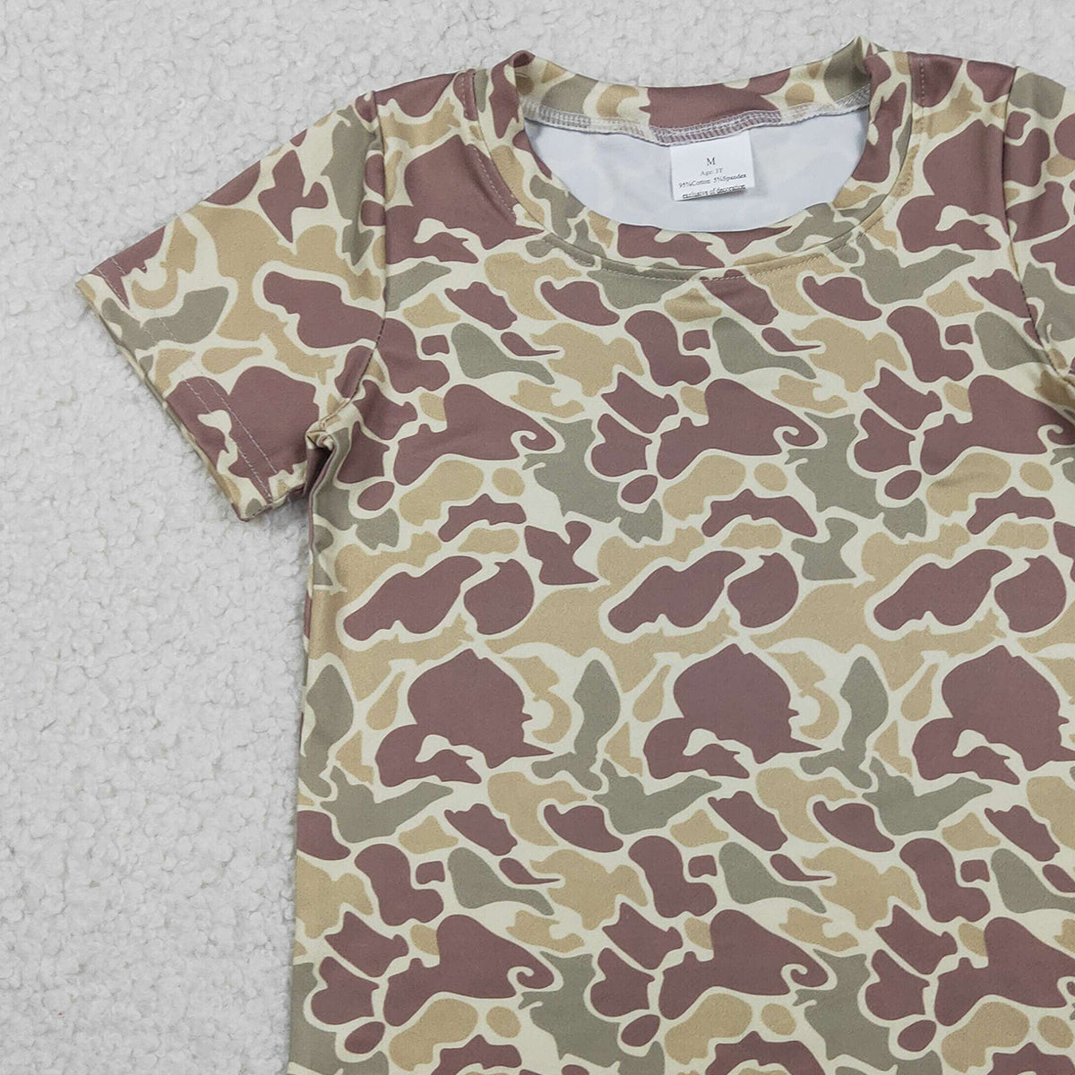 RTS NO MOQ BT1713 Baby Boys Short Sleeve Southern Khaki Camouflage T-shirt Toddler Boys Casual Cotton Top