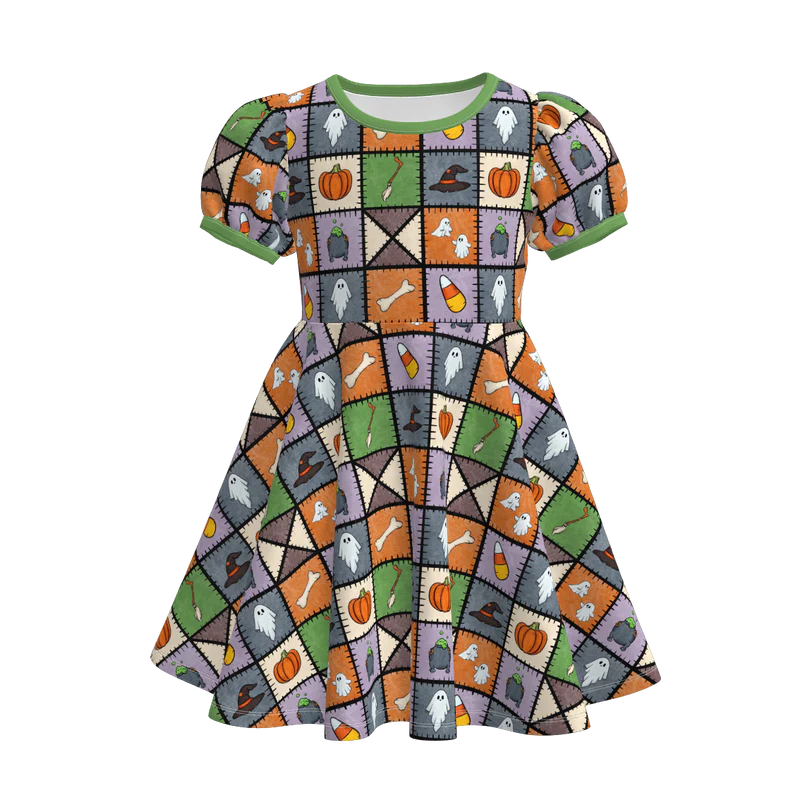 Custom moq 5 each style eta 6-7weeks baby girls summer short sleeve dress