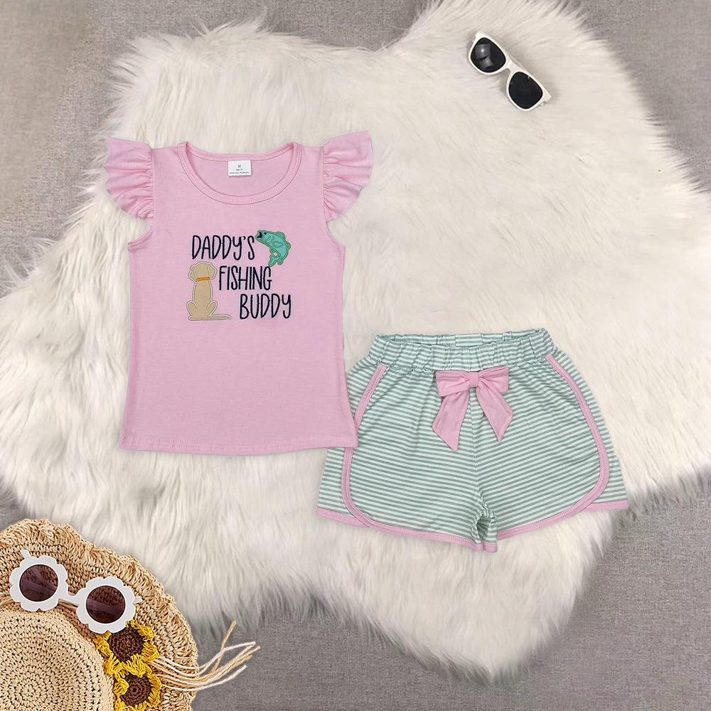 RTS NO MOQ embroidery short-sleeved shorts suit & short-sleeved sets and romper