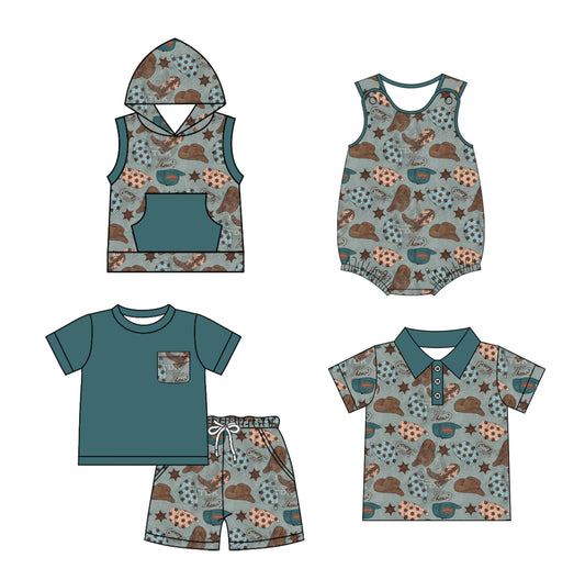 2.10 custom each style moq 5eta 4-6week Sibling Sister hat baby girl sets and boy rompers 1 and romper 2 and top match family design