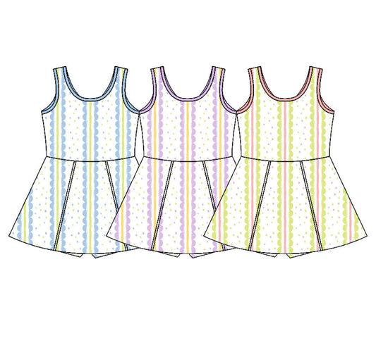25.10.31 custom each style moq 5 eta 6-8week Sibling Sister baby girl sleeveless dress 3 match design