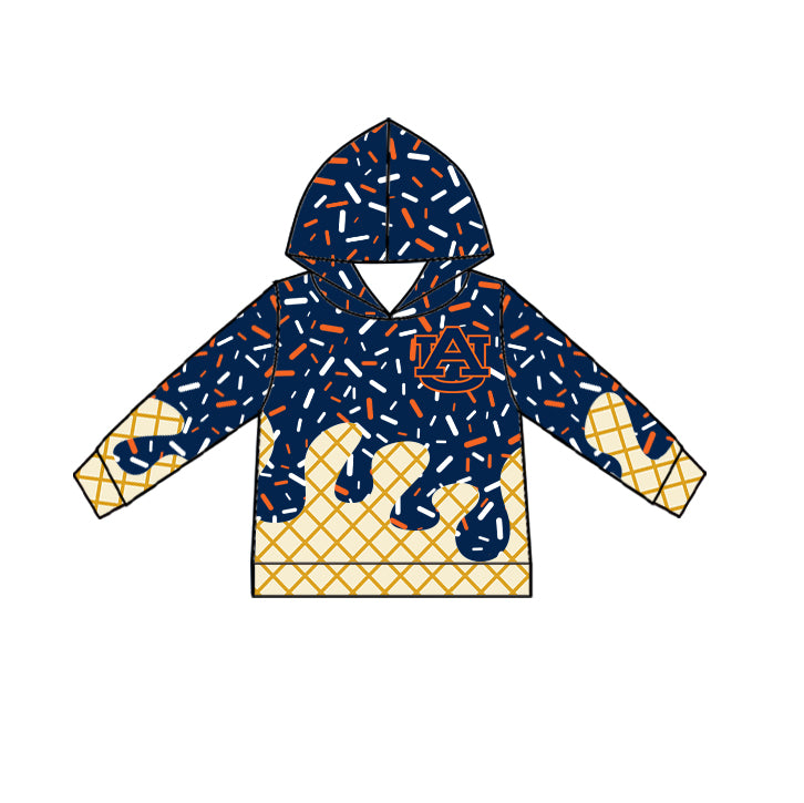 Custom summer teams baby girls clothes team dark blue hooded long sleeve tops and short sleeve top and dress and pants and shorts-25.5.27