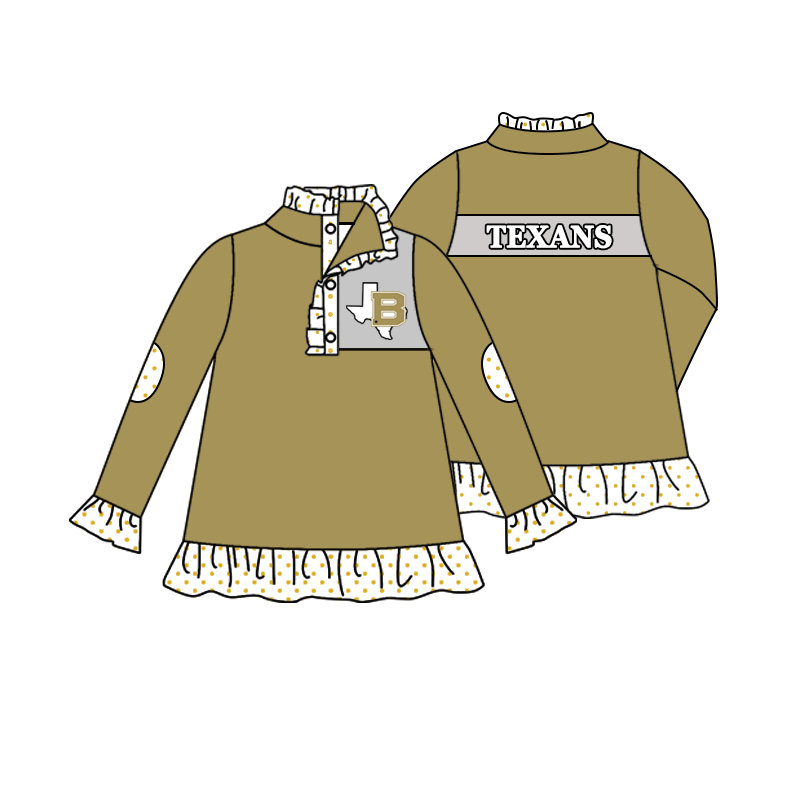custom moq 5 mix size MSD070802 Baby Girls Casual  Long Sleeve Zip Up Pullover Jackets Team Tops