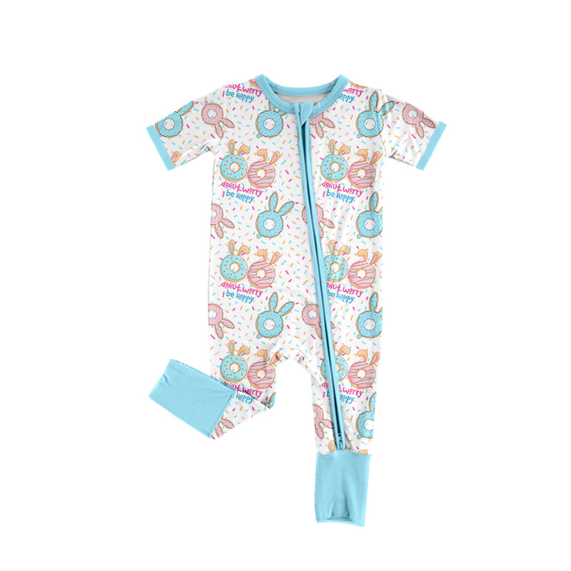 10.23 custom each style moq 5eta 4-6week Sibling Sister easter blue baby boys short sleeve sets and rompers match design
