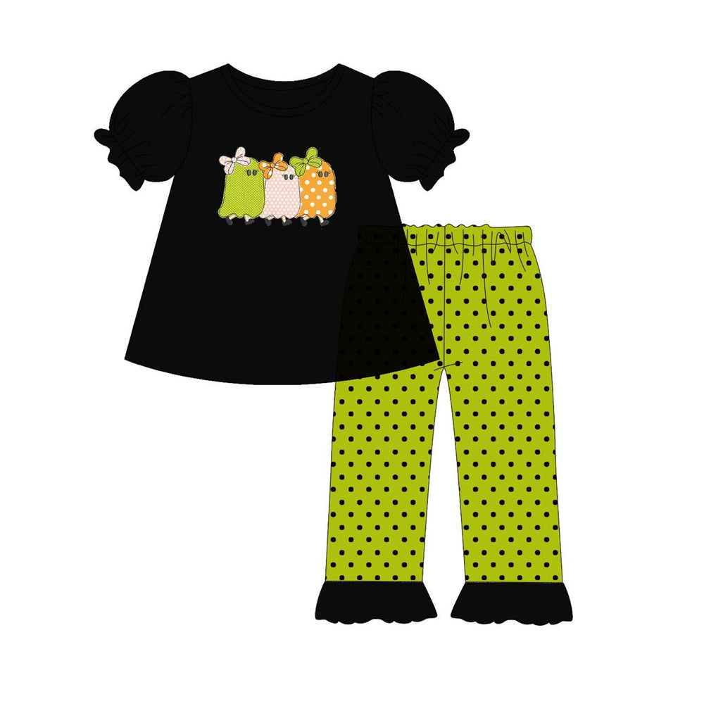 5.20custom each style moq 5eta 4-5week Sibling Sistercartoon print black long sleeve set match family design