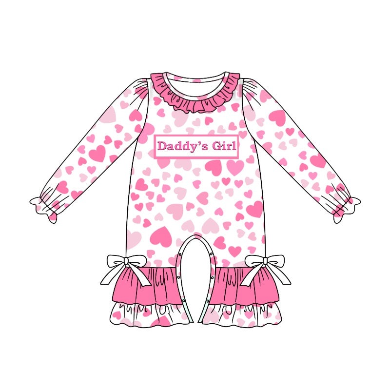 9.6 custom each style moq 5eta 4-6week Sibling Sister daddy girl pink baby girl dress and rompers match family design