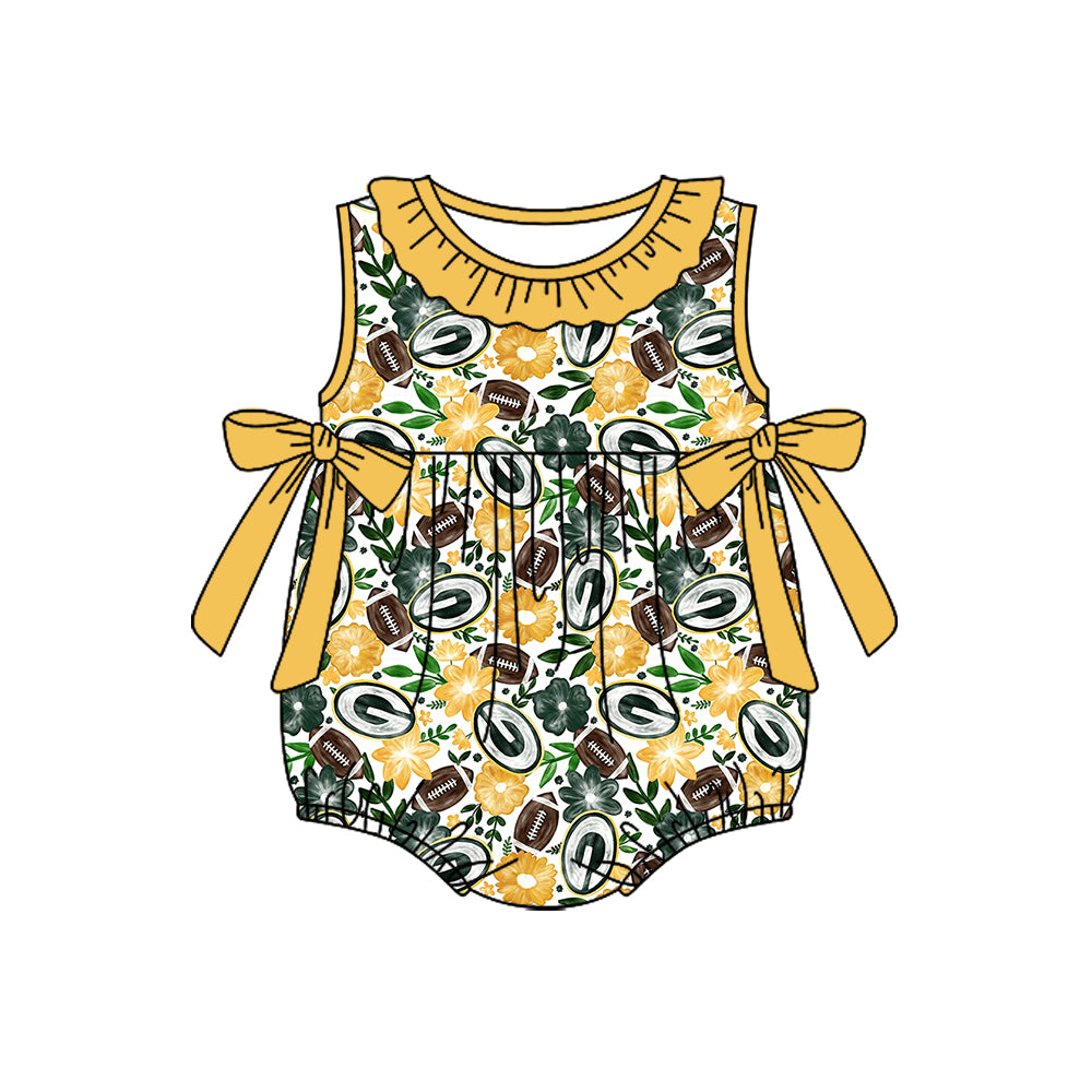 Custom moq 5 mix size milk silk summer teams Baby Girl Yellow Sleeveless Top And Shorts Set Sleeveless Skirt Set Yoga Dress Romper