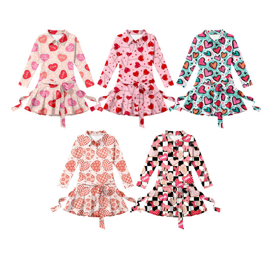 25.11.4 custom each style moq 5 eta 6-8week Sibling Sisters love baby girl long sleeve dress 5 match family design