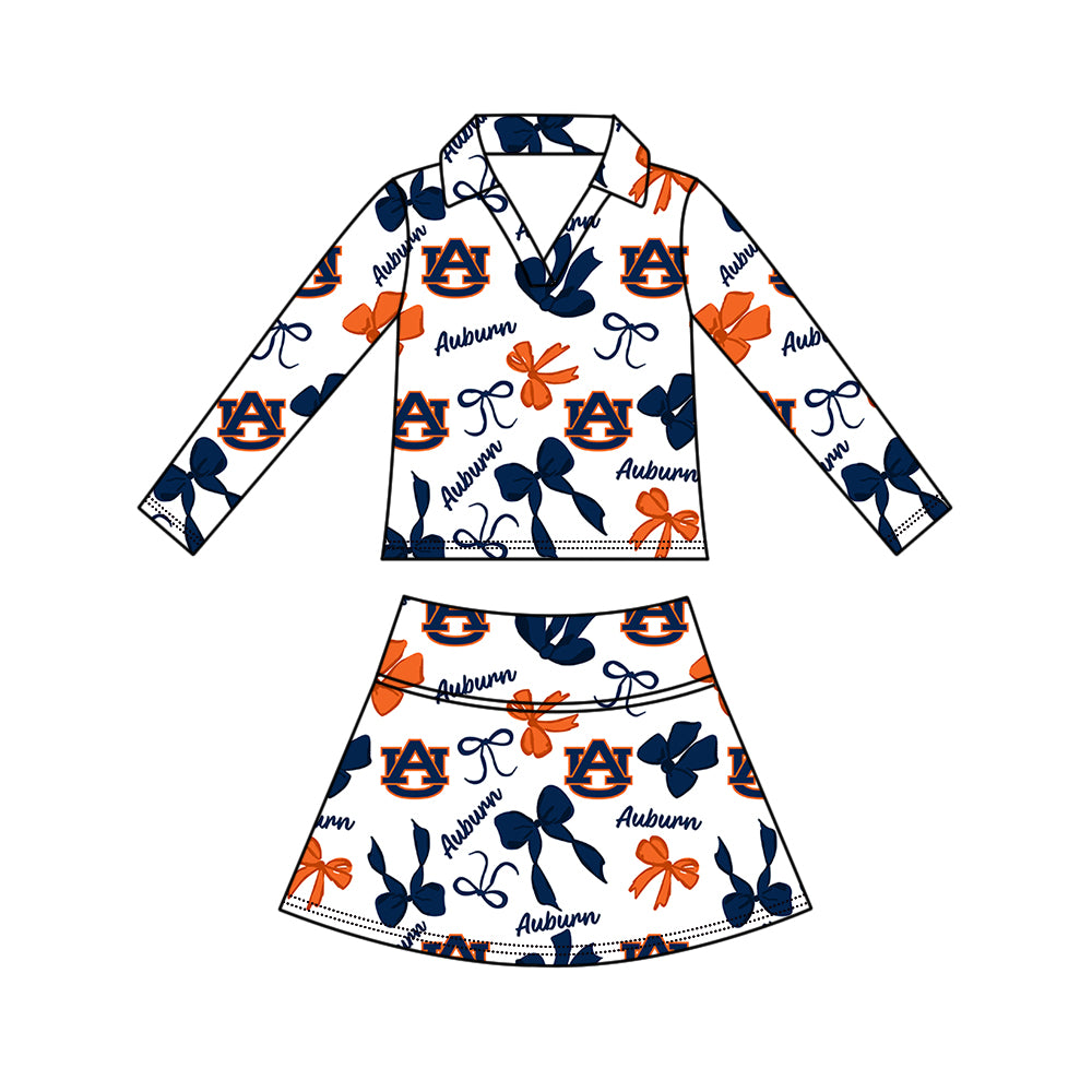 Custom moq 5 mix size summer teams Girls Polka Dot Top Shorts Set Top Skirt Short Set Zipper Pullover Pants Set