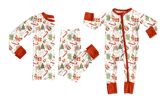 25.8.11 custom each style moq 5eta 4-6week Sibling Sister Christmas bow baby boy long sleeve pants sets and rompers match family design
