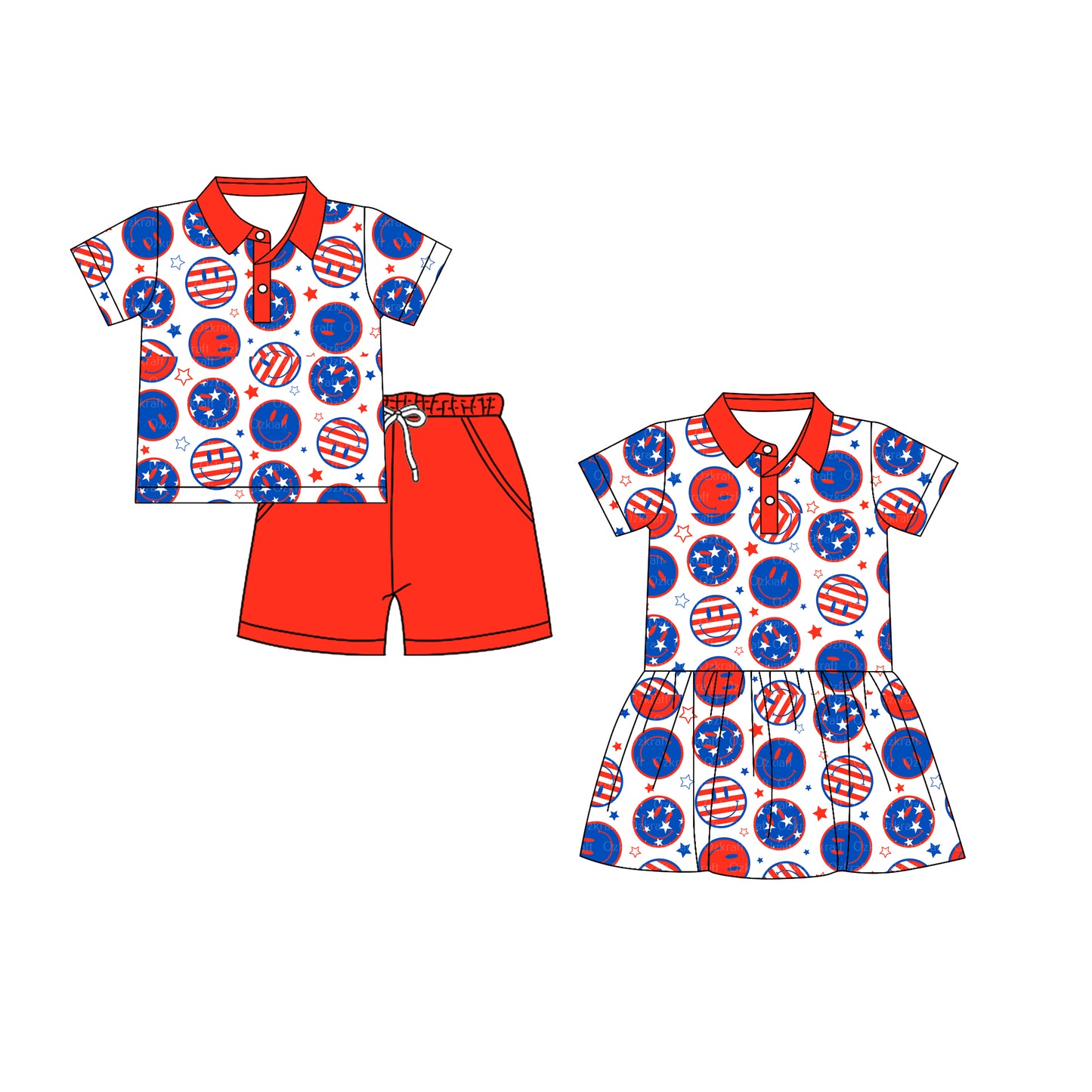 26.1.19 custom each style moq 5 eta 6-8week Sibling Sister smiley baby short sleeve shorts sets and dress match design