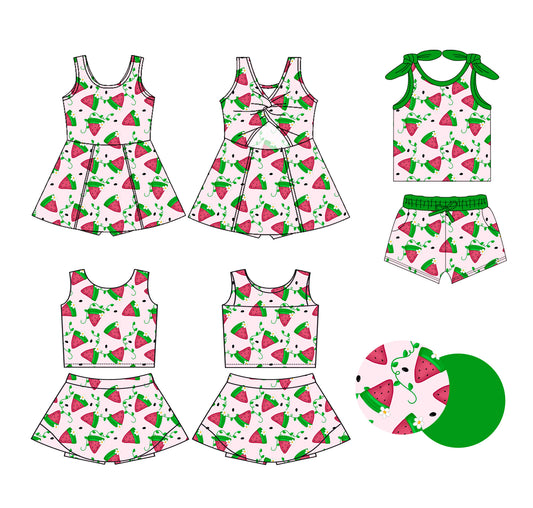 Custom moq 5 mix size Sibling Baby Girls Sleeveless Top And Shorts Set Sleeveless Top And Skirt Sets Dress Yoga Outfit