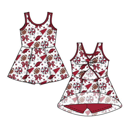 Custom moq 5 mix size milk silk summer teams Baby Girls Bows Shorts Knee-Length Dress Yoga Active Clothing