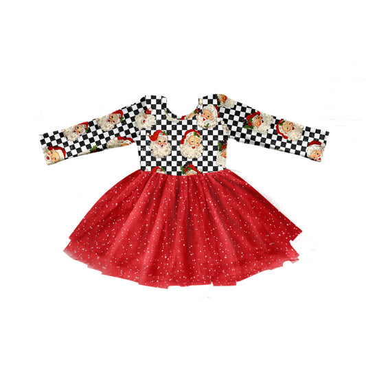7.25 custom each style moq 5eta 4-6week Christmas baby girls clothes red long sleeve dress
