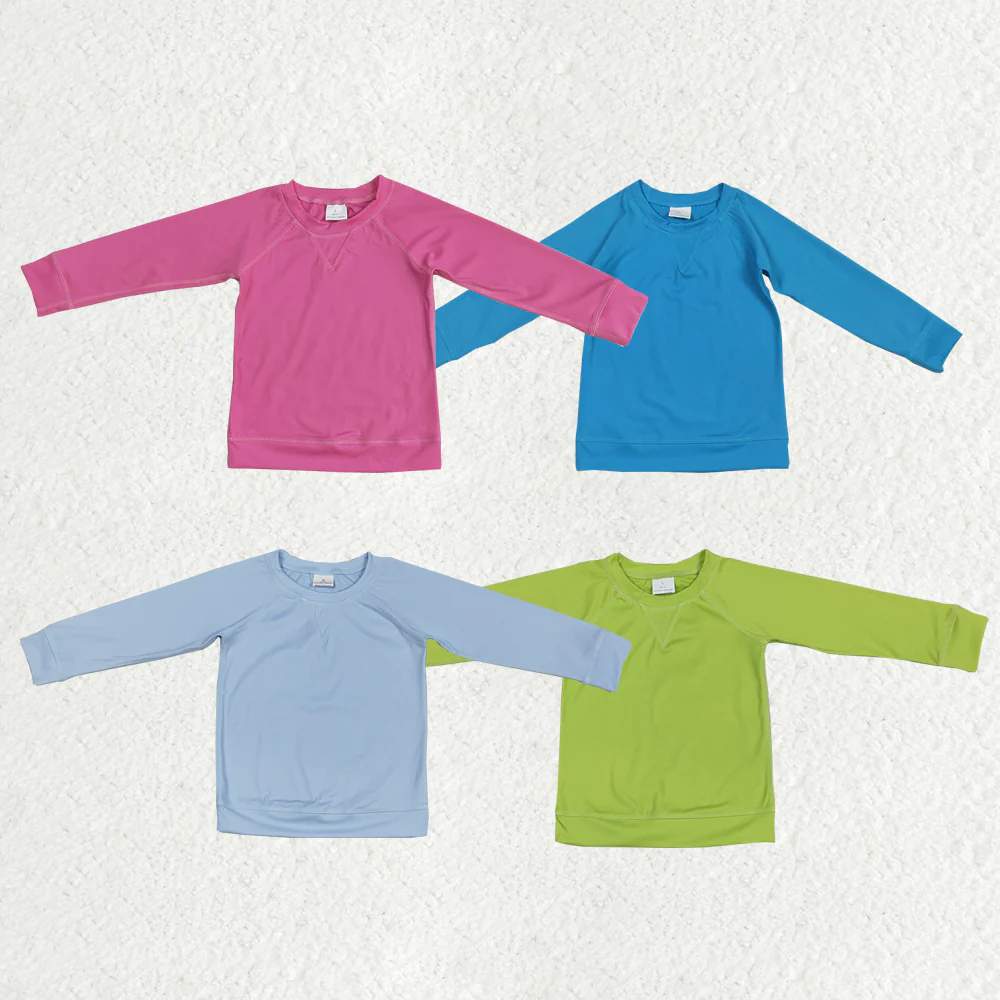 RTS Sibling baby girls clothes yoga solid color summer tops
