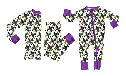 25.9.12 custom each style moq 5eta 6-8week Sibling Sisters mardi gras baby boy clothes long sleeve pants sets and romper match family design