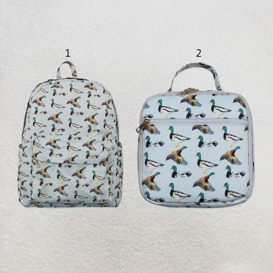 RTS NO MOQ Sibling Bags Baby Kids Ducks Hunting Print Backpacks Bags Boxes