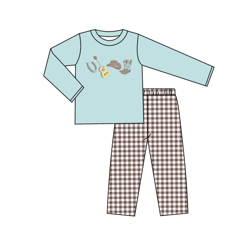6.12 custom each style moq 5eta 4-6 week Sibling Sister boots teal boys outfits and romper match family design