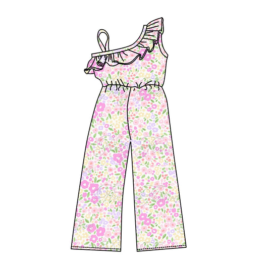 8.27 custom each style moq 5eta 4-6week baby girls clothes floral pink long sleeve baby girls jumpsuit