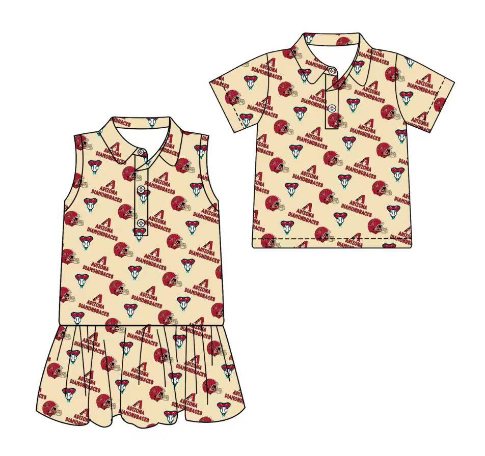 Custom moq 5 mix size milk silk summer teams  Sleeveless Dress for Baby Girl Short-Sleeved Polo Shirt for Boy