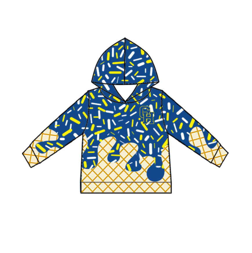 Custom moq 5 mix size milk silk baby girls clothes team bow blue hooded long sleeve tops and shorts and jacket-25.7.24
