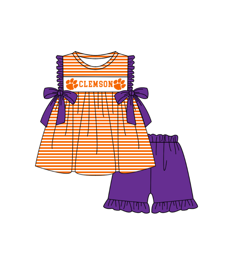 Custom moq 5 mix size milk silk summer teams baby girl boys clothes orange short sleeve shorts sets 2 and brief sets and dress and rompers 2 series