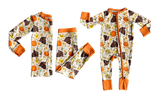 25.6.14 custom each style moq 5eta 4-6week Sibling Sisters pumpkin baby boy long sleeve pants sets and rompers match family design