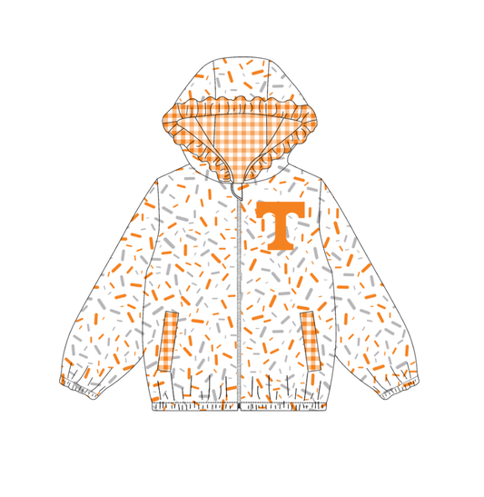 10.3-1-Custom moq 8 mix size milk silk summer team baby girls clothes orange hooded long sleeve top-25.10.9