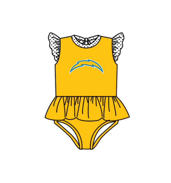 Custom moq 5 mix size milk silk summer teams Yellow baby girl boys clothes Two-Piece Swimsuit Set One Piece Swimsuits boy swim trunks