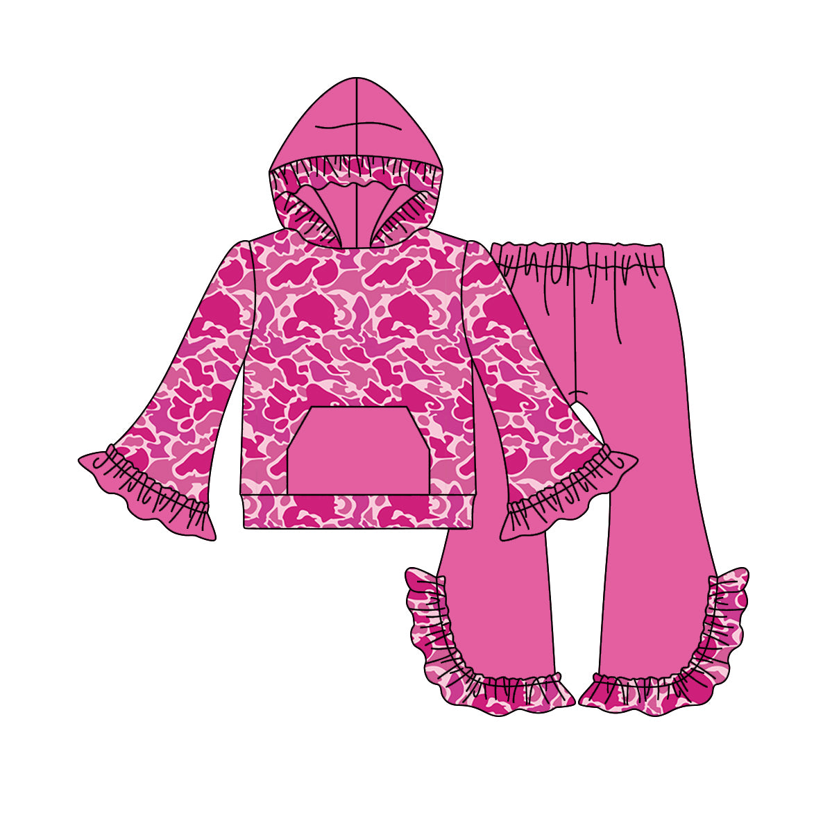 5.29 custom each style moq 5 eta 4-5week rose red hooded long sleeve lace pants outfits