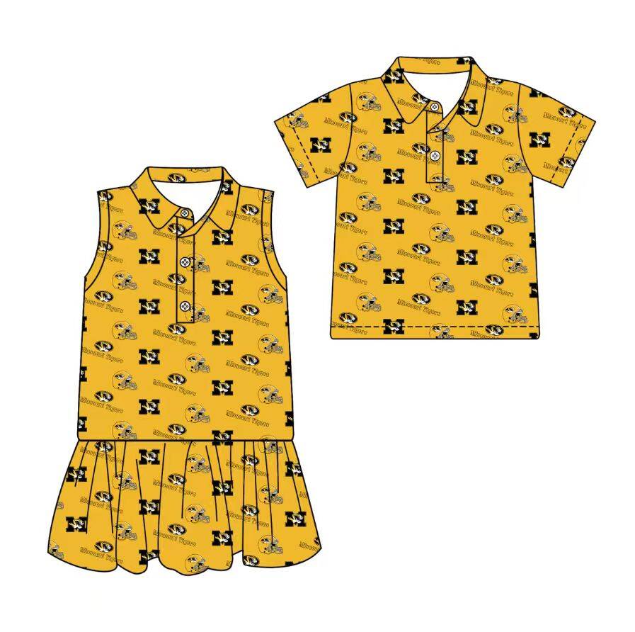 Custom moq 5 mix size milk silk summer teams Sleeveless Dress for Baby Girl Short-Sleeved Polo Shirt for Baby Boy Infant Clothing Set