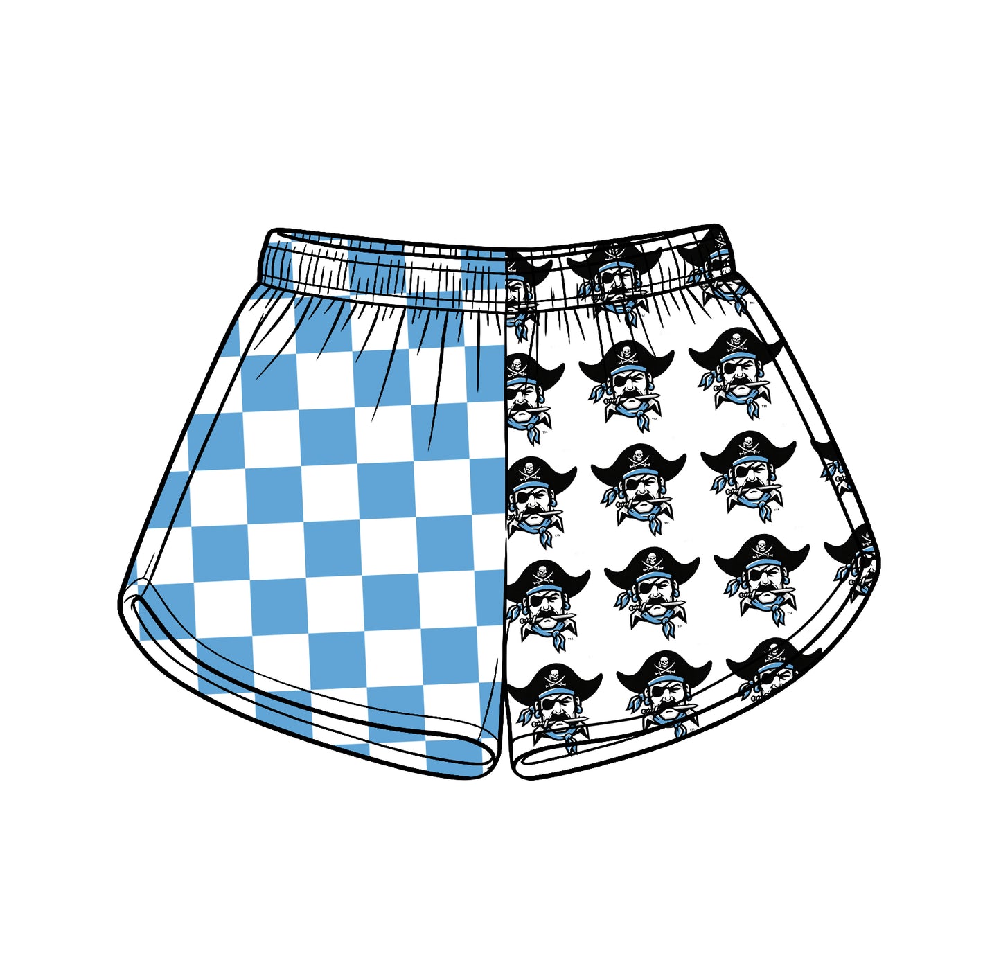 Custom moq 5 mix size milk silk summer teams Adult And Kids Checked Patchwork Summer Casual Shorts