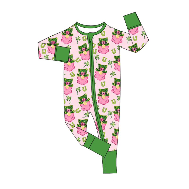 10.12 custom each style moq 5eta 4-6week Sibling Four Leaf Clover baby girls sets and rompers match family design