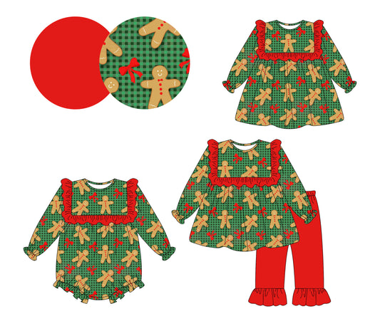 25.8.15 custom each style moq 5eta 4-6week Sibling Sisters Christmas bow baby girl long sleeve pants sets and dress and rompers match family design