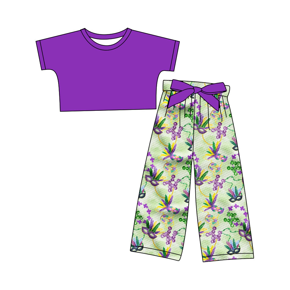 12.10 custom each style moq 5eta 4-6week Sibling Sister mardi gras baby girl sets and sets 2 match family design