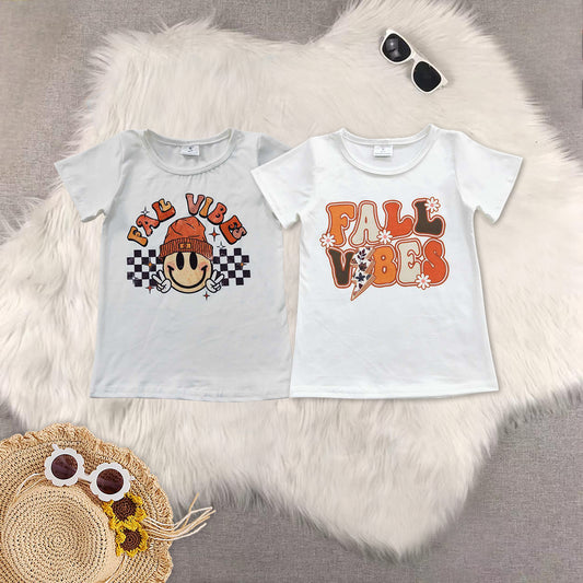 RTS NO MOQ Sibling Baby girls halloween short-sleeved tops
